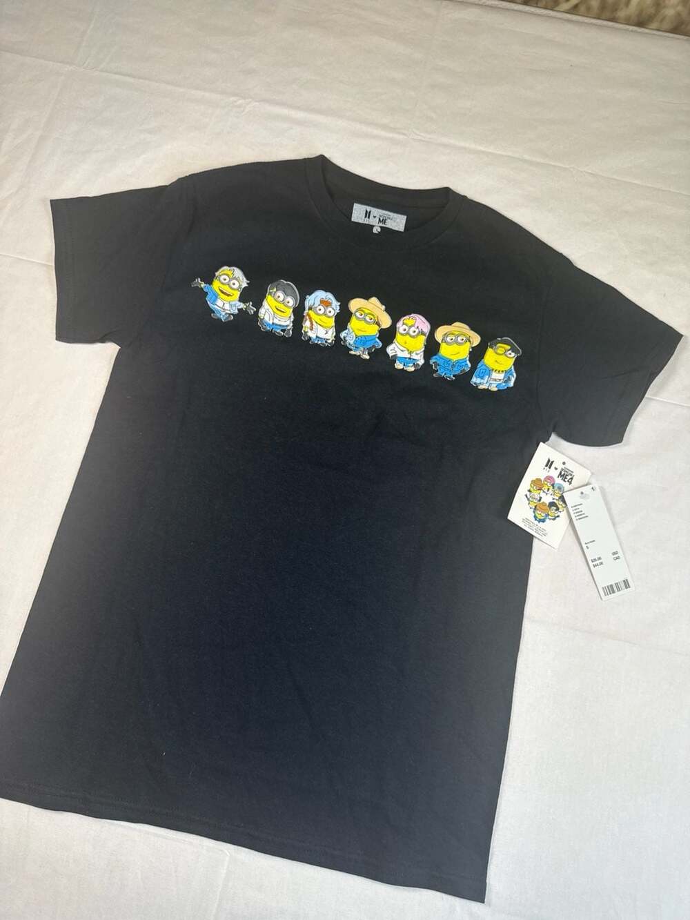 BTS x Despicable Me 4 Minions Character Graphic Tee Black